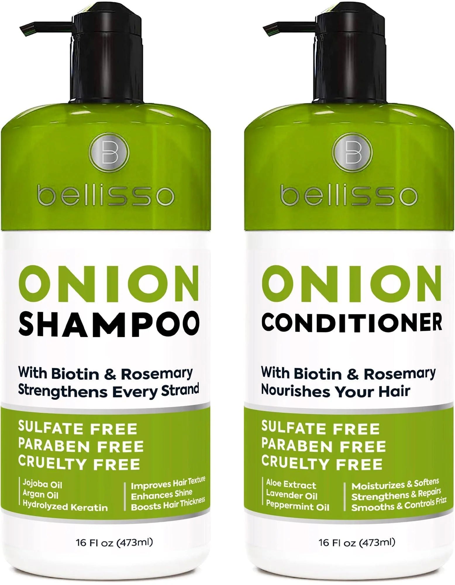 Onion Shampoo and Conditioner Set with Rosemary and Biotin Thickening Products