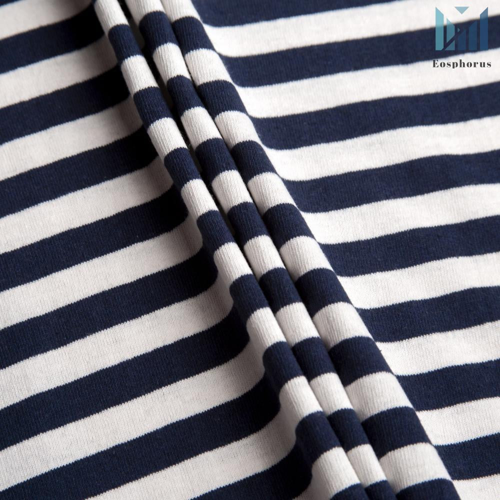 Dark Blue Sailor Tshirt Striped Short Sleeved Telnyashka Тельняшка (L)