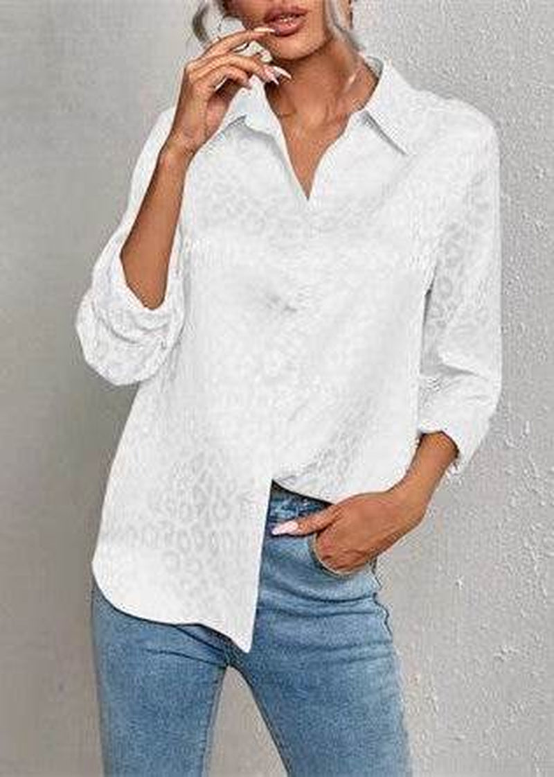 Satin Leopard Print Button down Shirt